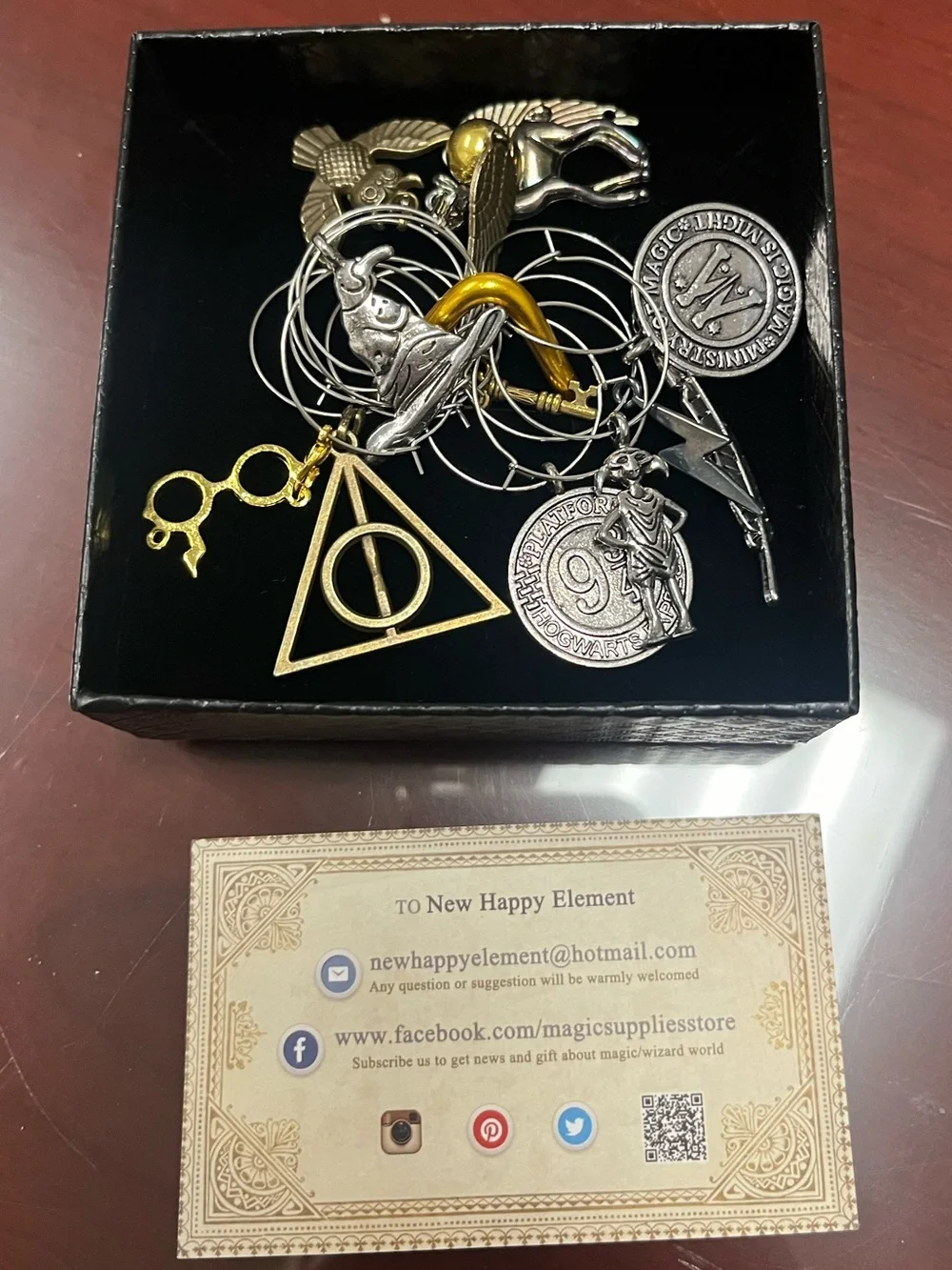 Harry Potter style wine charms